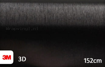 3M 1080 BR212 Brushed Black Metallic wrap vinyl