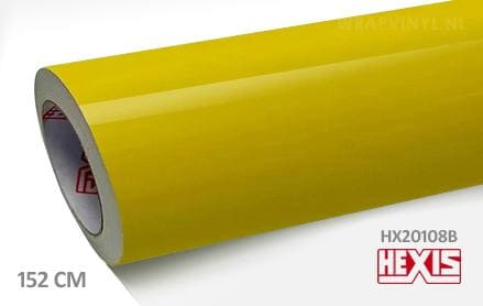 Hexis HX20108B Lemon Yellow Gloss wrap vinyl