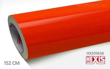 Hexis HX20165B Mandarin Red Gloss wrap vinyl