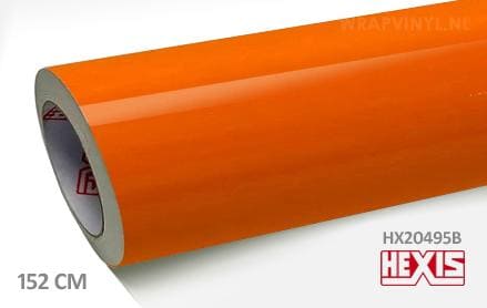 Hexis HX20495B Urban Orange Gloss wrap vinyl