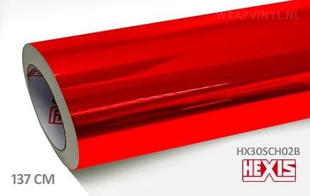 Hexis HX30SCH02B Super Chrome Red Gloss wrap vinyl