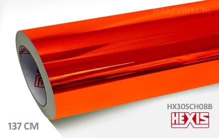 Hexis HX30SCH08B Super Chrome Orange Gloss wrap vinyl