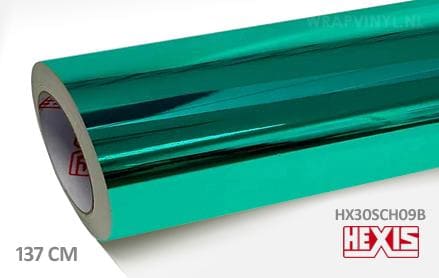 Hexis HX30SCH09B Super Chrome Turquoise Gloss wrap vinyl