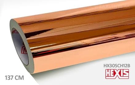 Hexis HX30SCH12B Super Chrome Rose Gold Gloss wrap vinyl