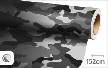 Camouflage zwart wit wrap vinyl
