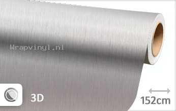 Geborsteld aluminium zilver wrap vinyl