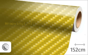 Geel 2D carbon wrap vinyl